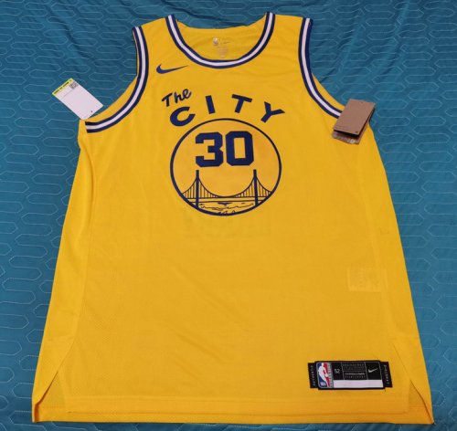 Golden State Warriors Curry 30 Classic Edition 1966-67 Home Jersey player version